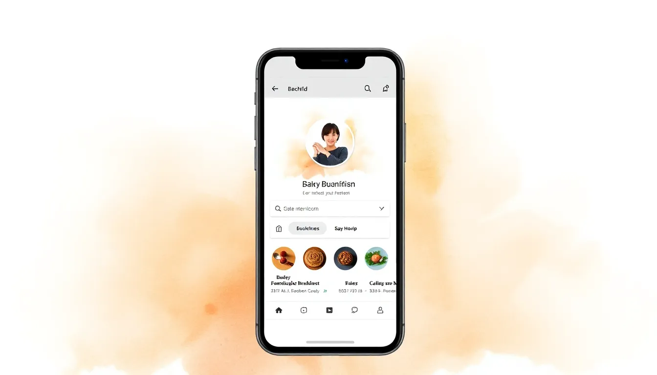 Smartphone displaying a well-optimized Google Business Profile for a bakery