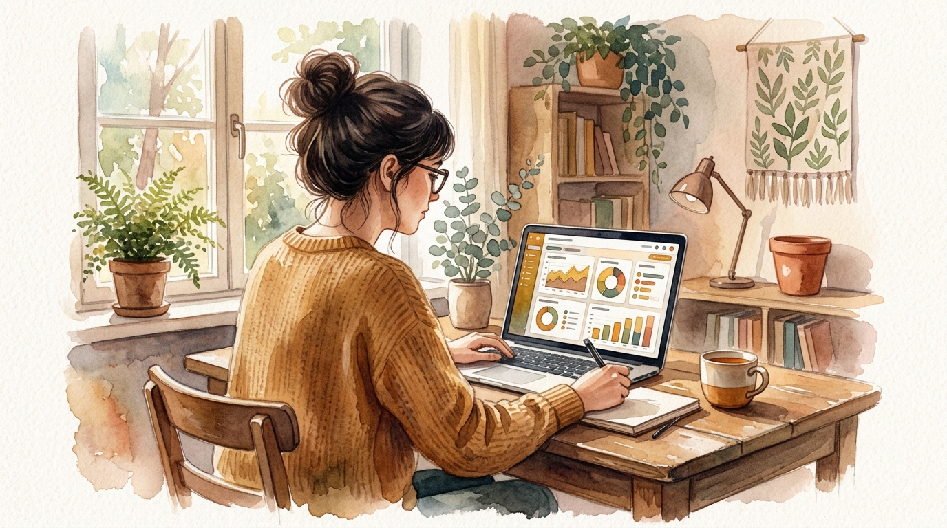 Person analyzing email dashboard with personalized message previews