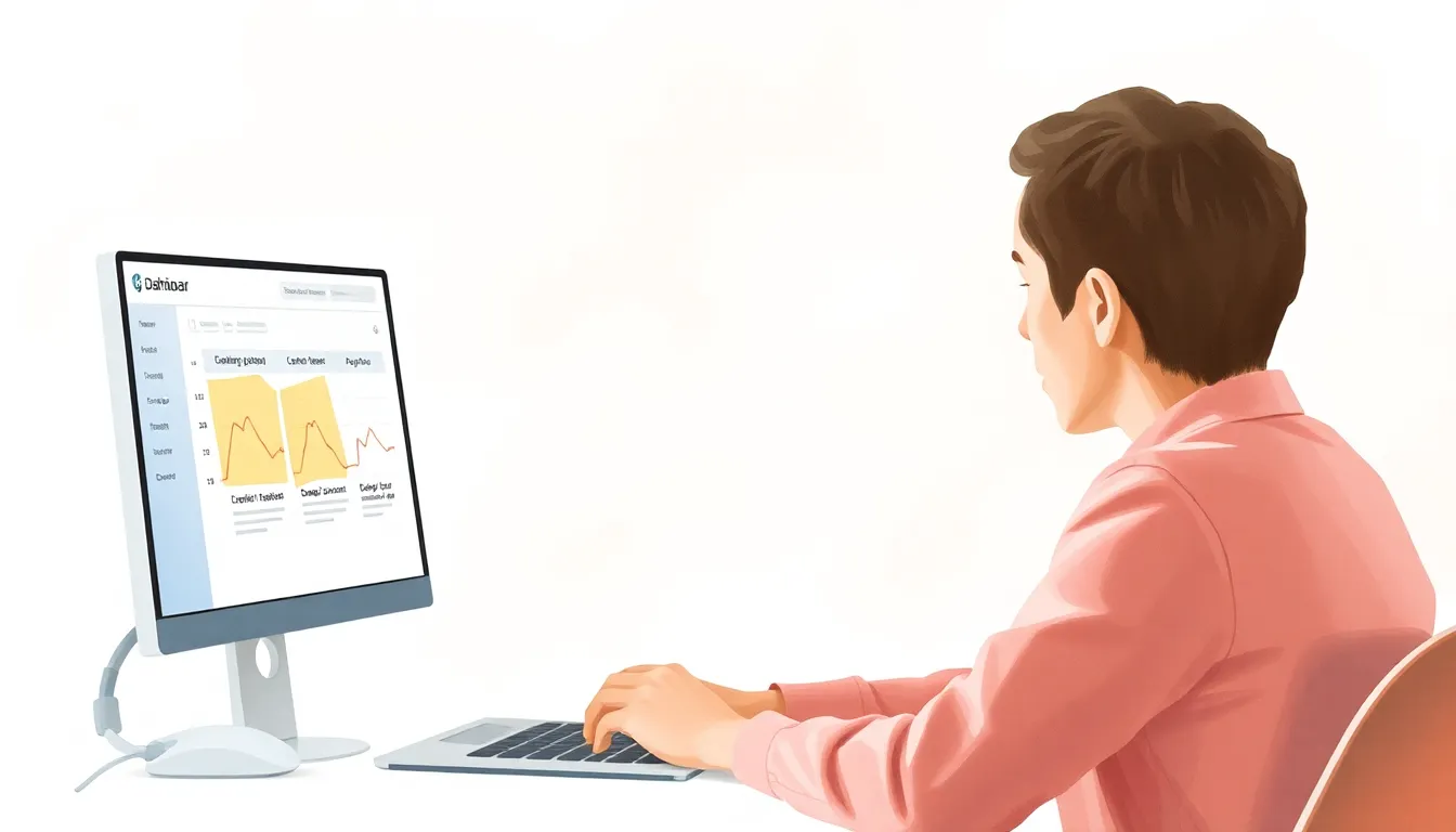 Person at desk comparing three lead generation tool dashboards on a monitor